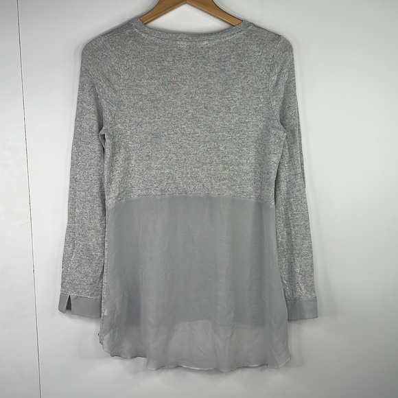 La Vie en Rose Mesh Back Sweater Womens Size L Light  Grey - Picture 4 of 6